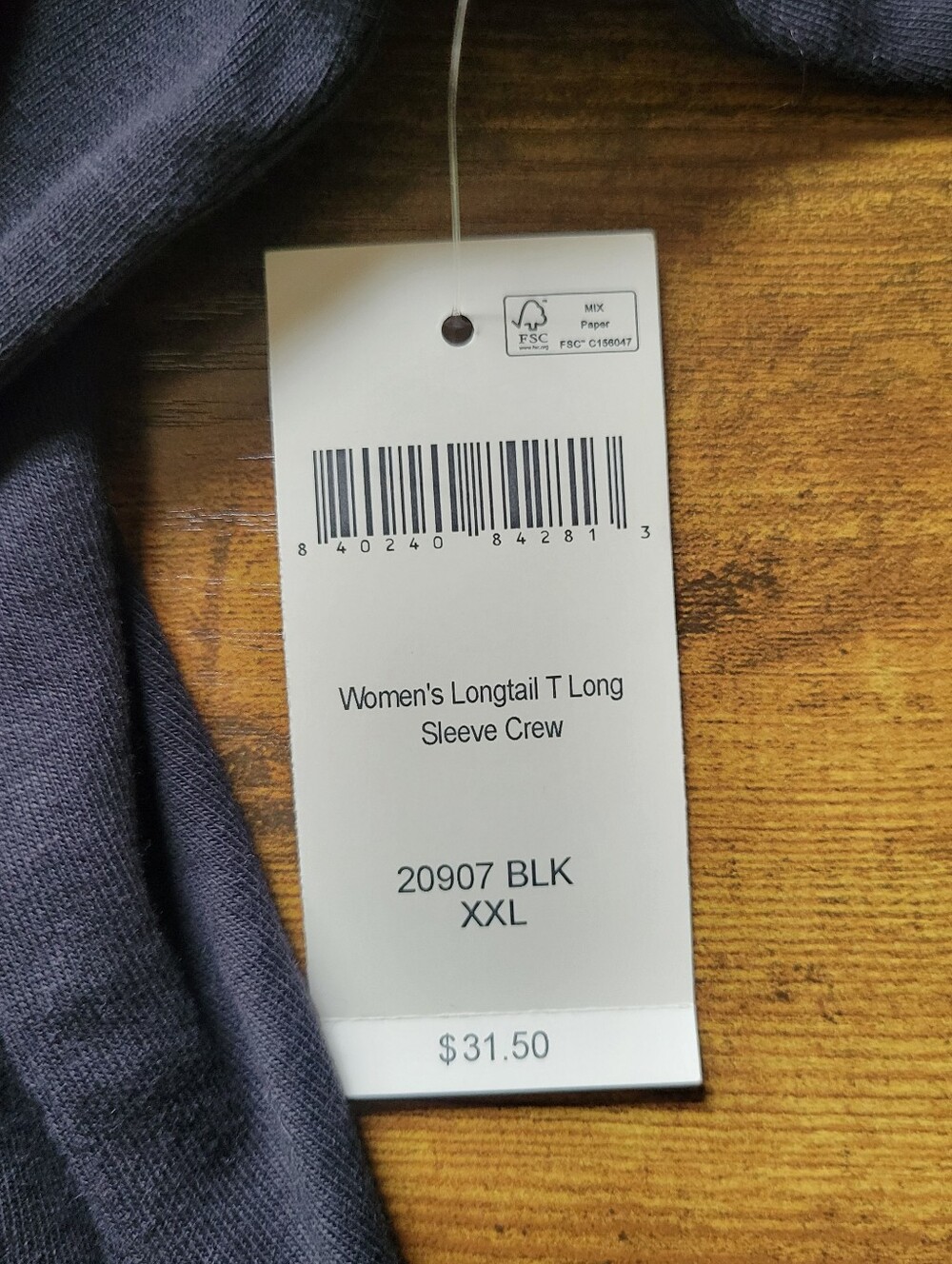 NWT Duluth Trading Co Longtail T Long Sleeve Shirt Crewneck Black Women's 2XL - Picture 7 of 9
